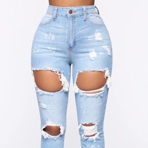 Fashion Nova Distressed jeans